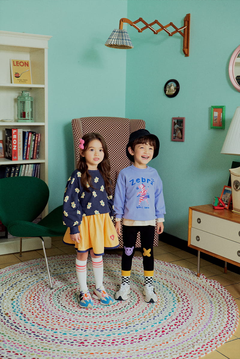 1St Blue - Korean Children Fashion - #Kfashion4kids - Bear Sticky Pants - 5