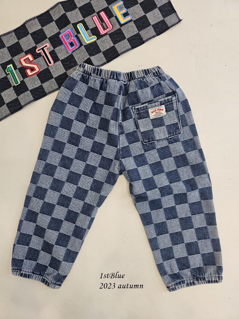 1St Blue - Korean Children Fashion - #Kfashion4kids - Jacquard Denim Jeans - 3