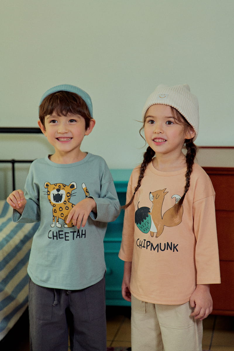 1St Blue - Korean Children Fashion - #kidzfashiontrend - Kid Animal Tee - 5