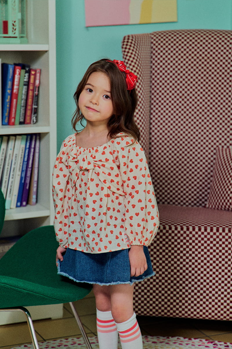 1St Blue - Korean Children Fashion - #stylishchildhood - Ribbon Blouse - 2