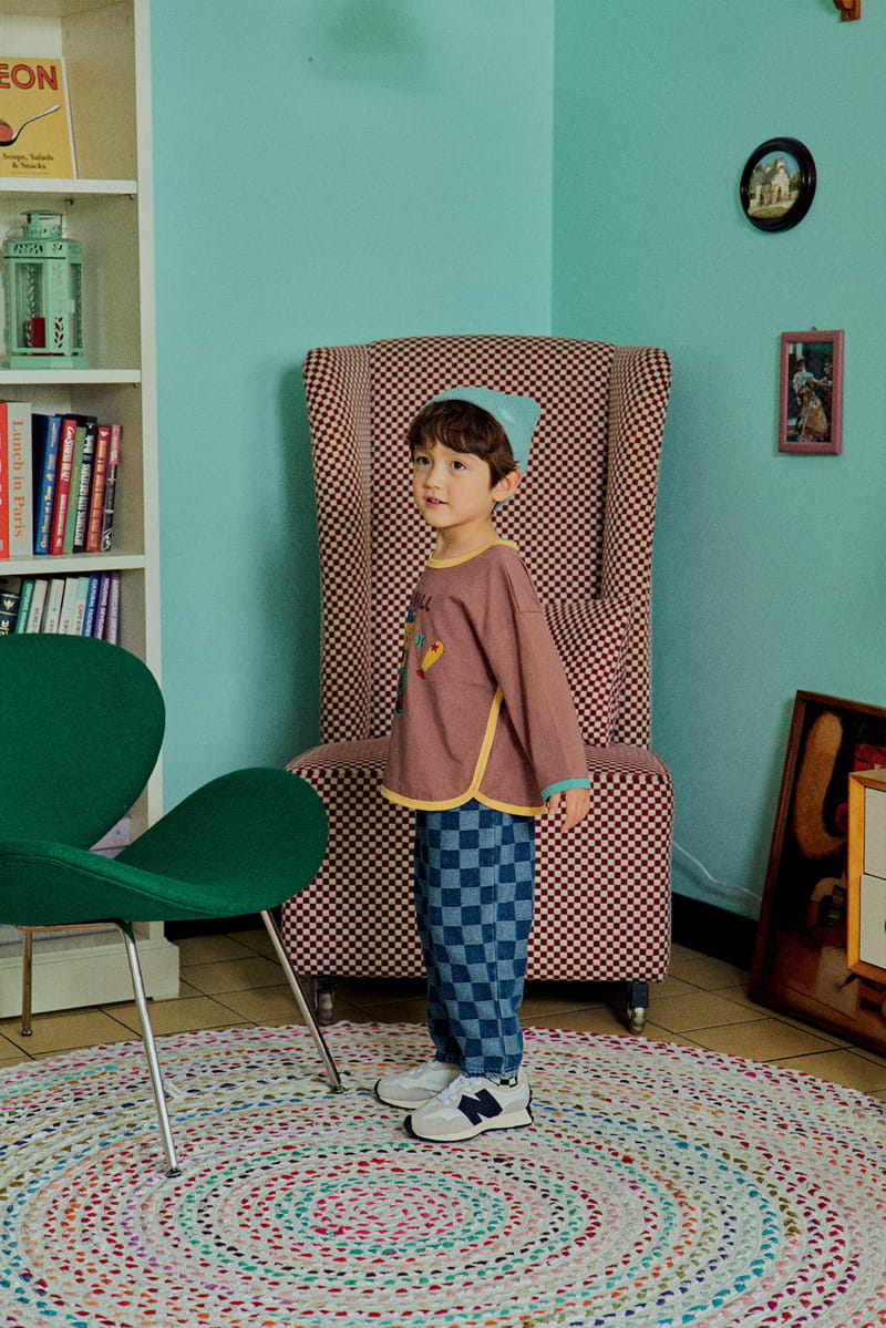 1St Blue - Korean Children Fashion - #todddlerfashion - Bear Piping Tee - 4