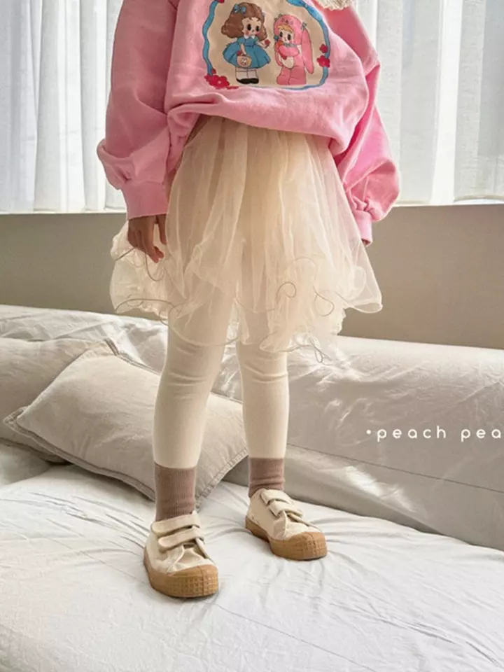 Pastel Tutu Skirted Leggings for Girls 