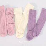 Pink Rib Knee Socks