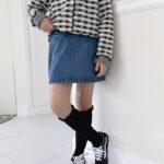 A Line Denim Skirt