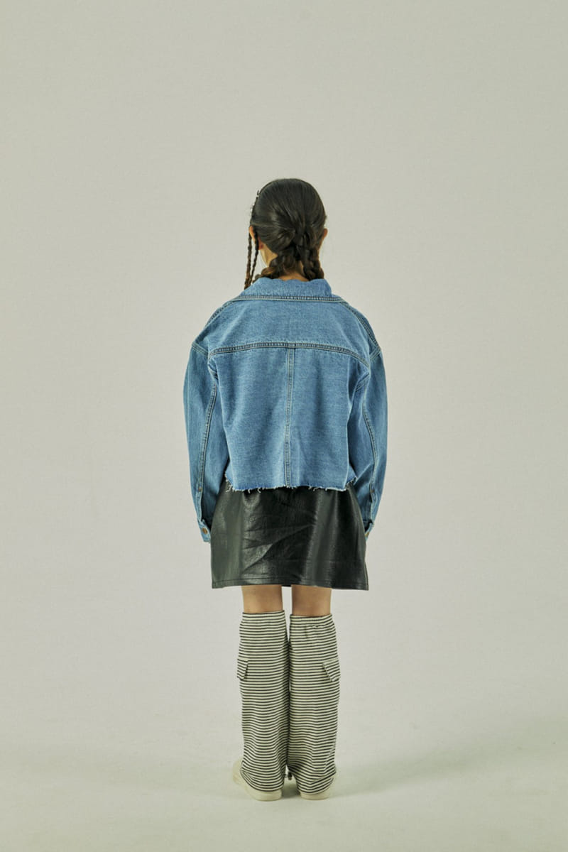 A-Market - Korean Children Fashion - #childofig - Denim Crop Shirt - 5