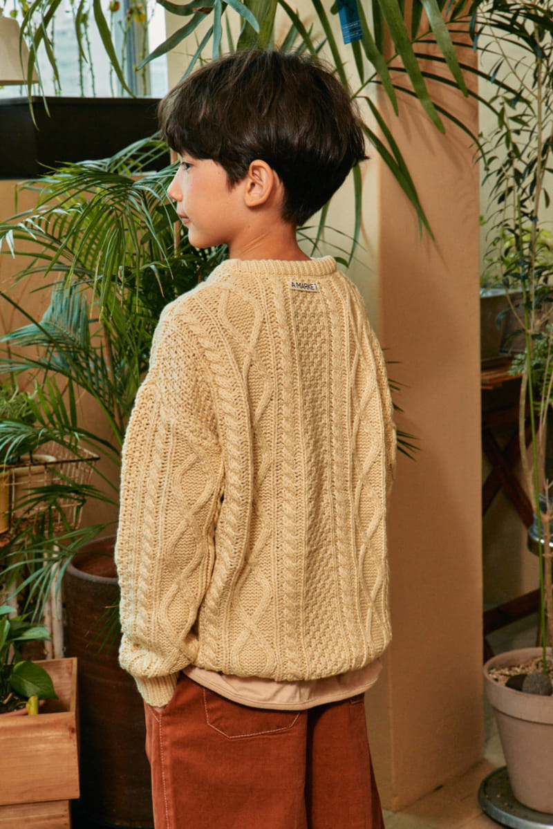 A-Market - Korean Children Fashion - #childofig - Twist Round Knit Tee - 10