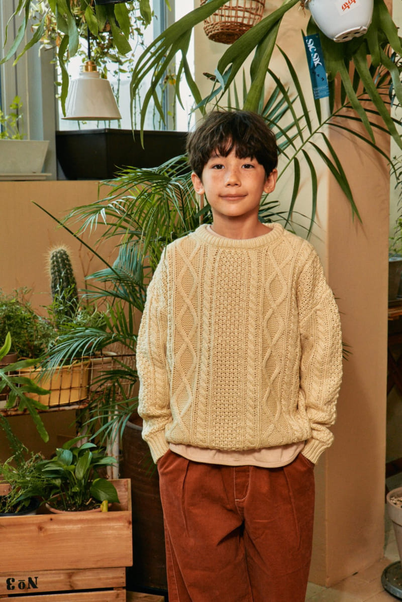 A-Market - Korean Children Fashion - #childofig - Twist Round Knit Tee - 9