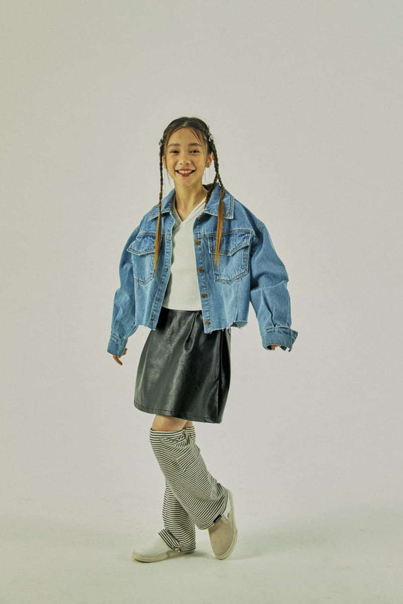 A-Market - Korean Children Fashion - #designkidswear - Denim Crop Shirt - 7