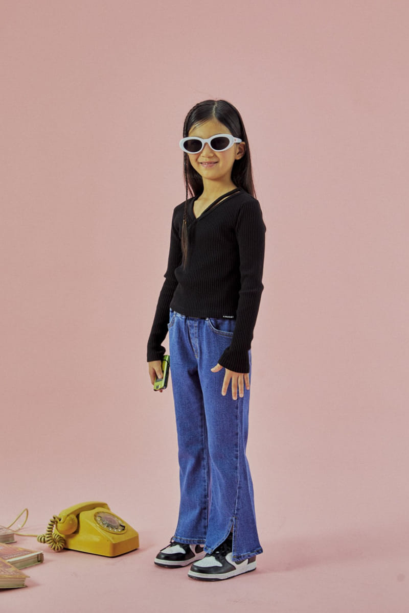 A-Market - Korean Children Fashion - #designkidswear - Bootscut Slit Jeans