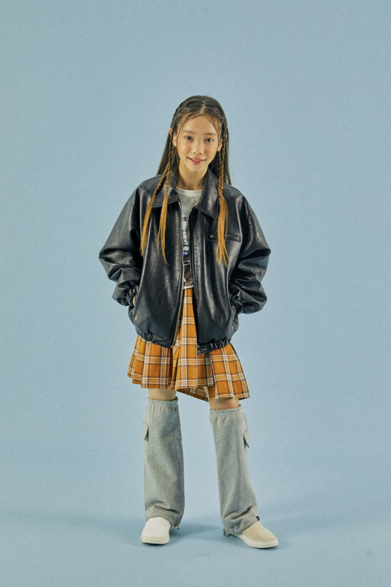 A-Market - Korean Children Fashion - #designkidswear - Big Check Unbal Skirt - 12