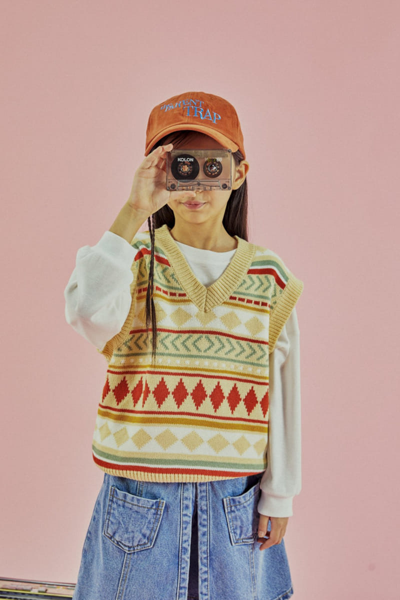 A-Market - Korean Children Fashion - #designkidswear - Multi Pattern Jacquarad Vest - 11