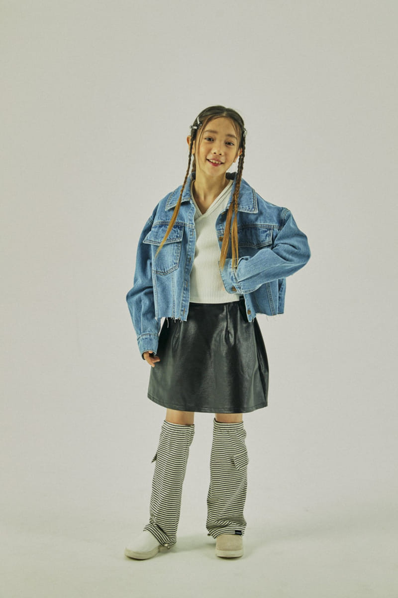 A-Market - Korean Children Fashion - #discoveringself - Denim Crop Shirt - 8