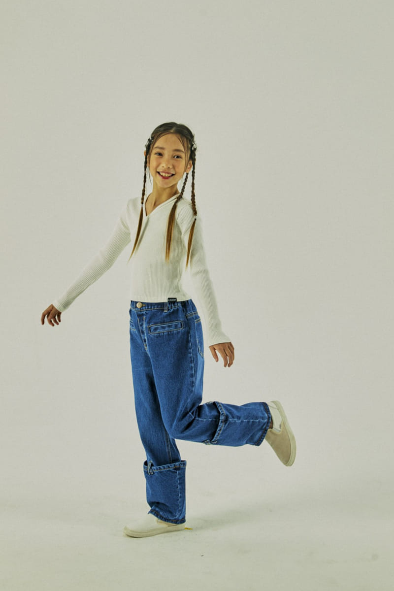 A-Market - Korean Children Fashion - #designkidswear - Layerd Jeans - 4