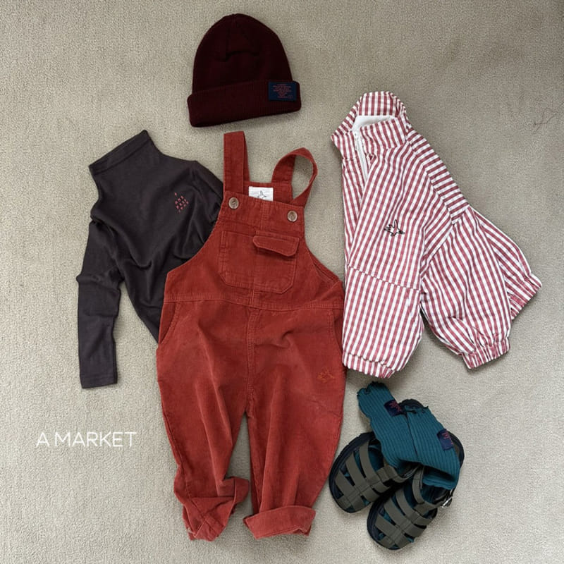 A-Market - Korean Children Fashion - #kidsshorts - Corduroy Overalls - 11