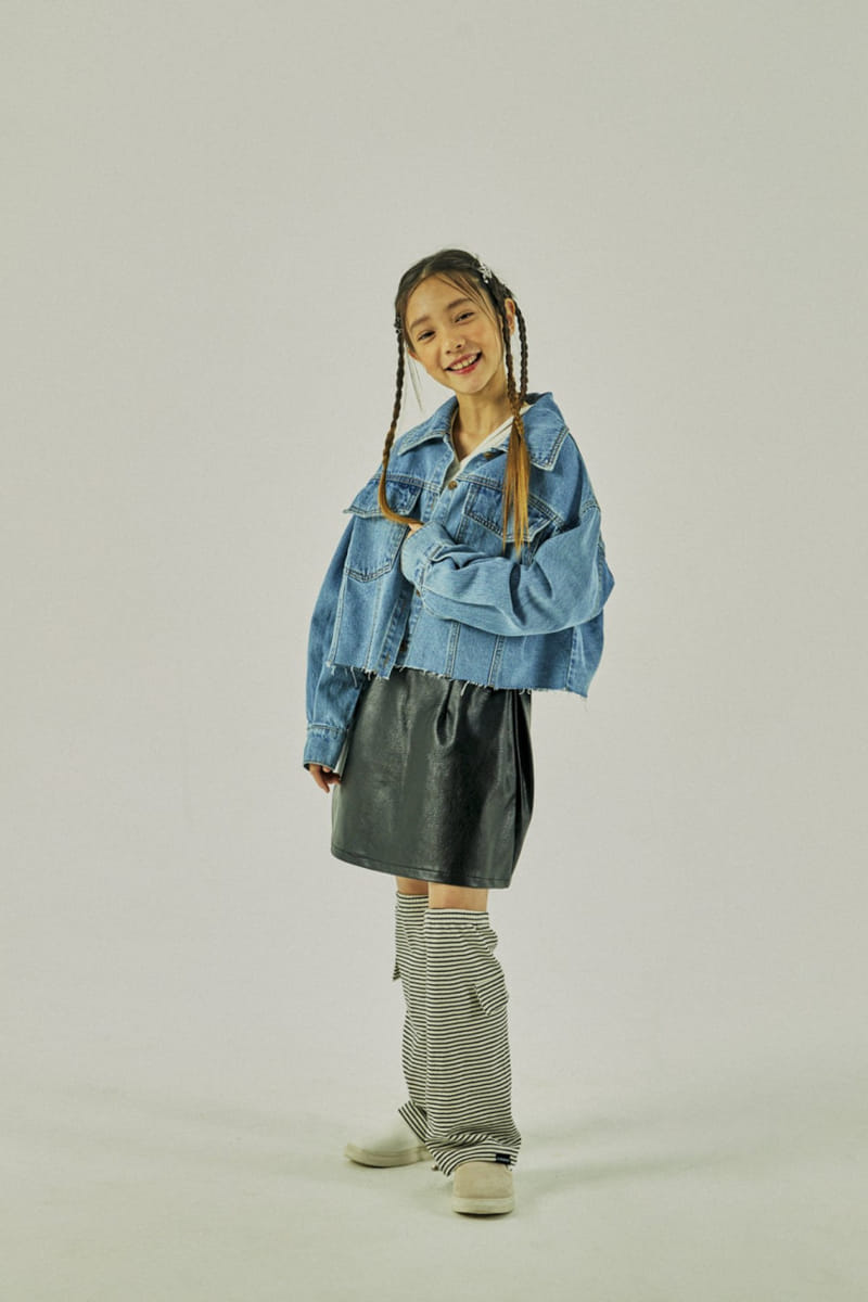 A-Market - Korean Children Fashion - #kidsshorts - Denim Crop Shirt - 10