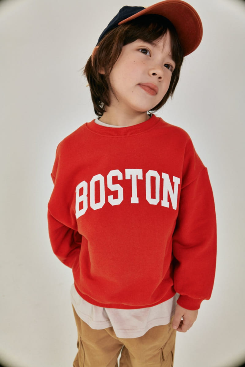 A-Market - Korean Children Fashion - #kidsshorts - Boston Sweatshirt - 7