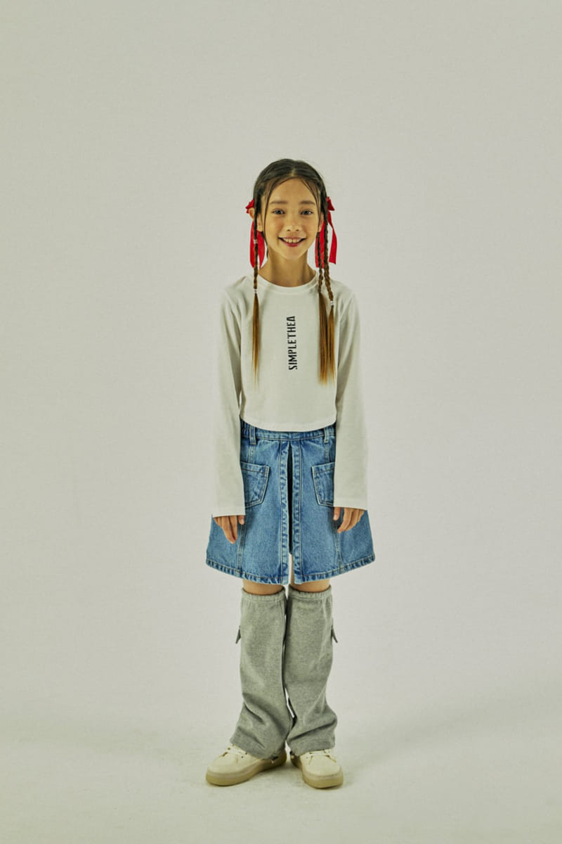 A-Market - Korean Children Fashion - #kidsshorts - Simple A Crop Tee - 3