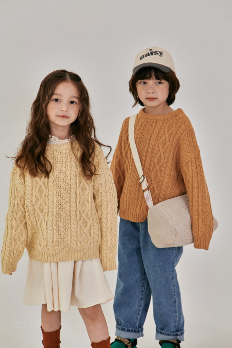 A-Market - Korean Children Fashion - #kidsshorts - Twist Round Knit Tee