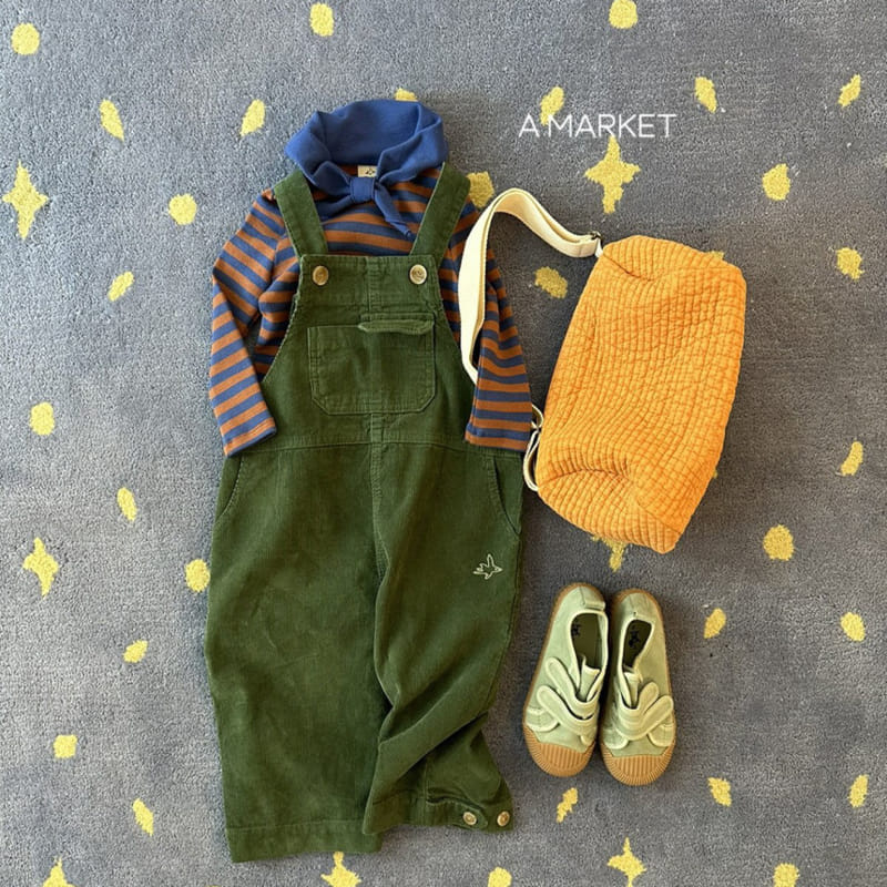 A-Market - Korean Children Fashion - #kidsstore - Corduroy Overalls - 12