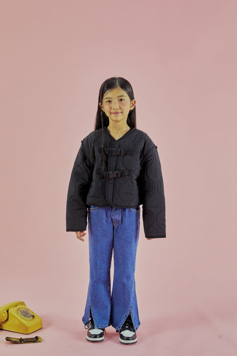 A-Market - Korean Children Fashion - #kidsstore - Bootscut Slit Jeans - 5