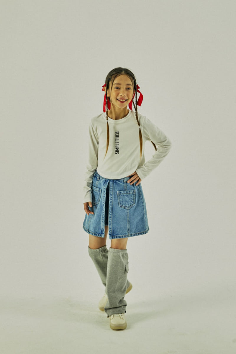 A-Market - Korean Children Fashion - #kidsshorts - Simple A Crop Tee - 4