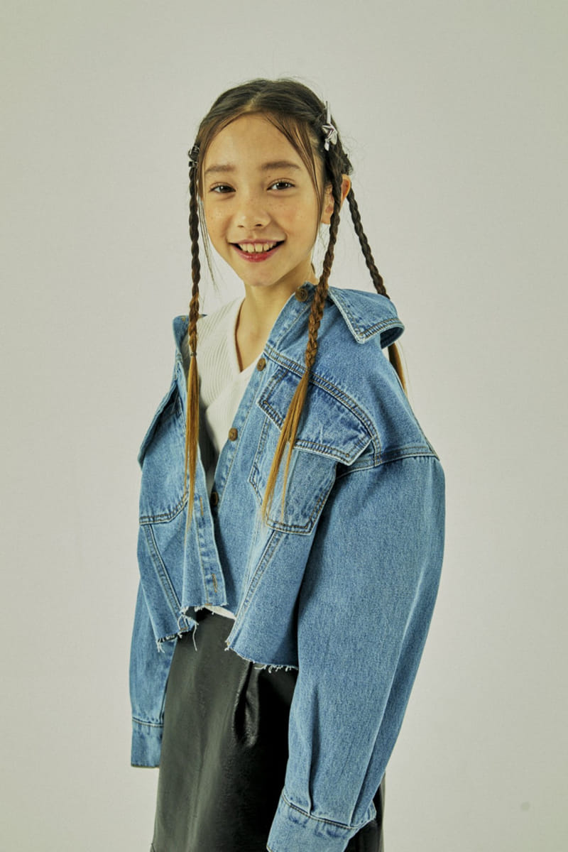 A-Market - Korean Children Fashion - #kidzfashiontrend - Denim Crop Shirt - 12