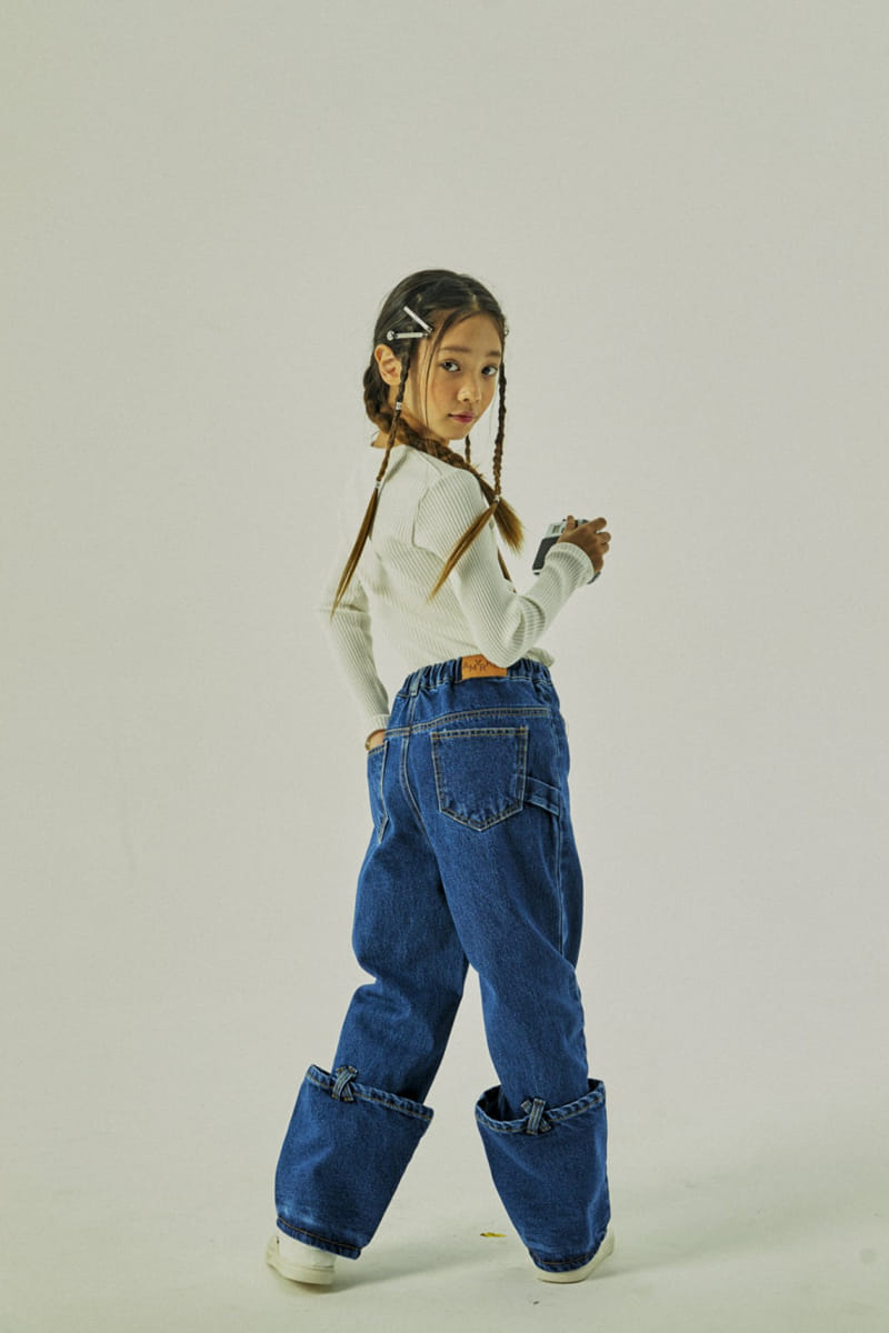 A-Market - Korean Children Fashion - #kidzfashiontrend - Layerd Jeans - 8