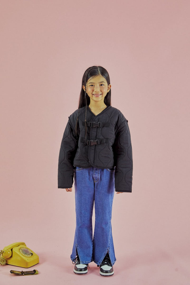 A-Market - Korean Children Fashion - #kidzfashiontrend - Bootscut Slit Jeans - 6