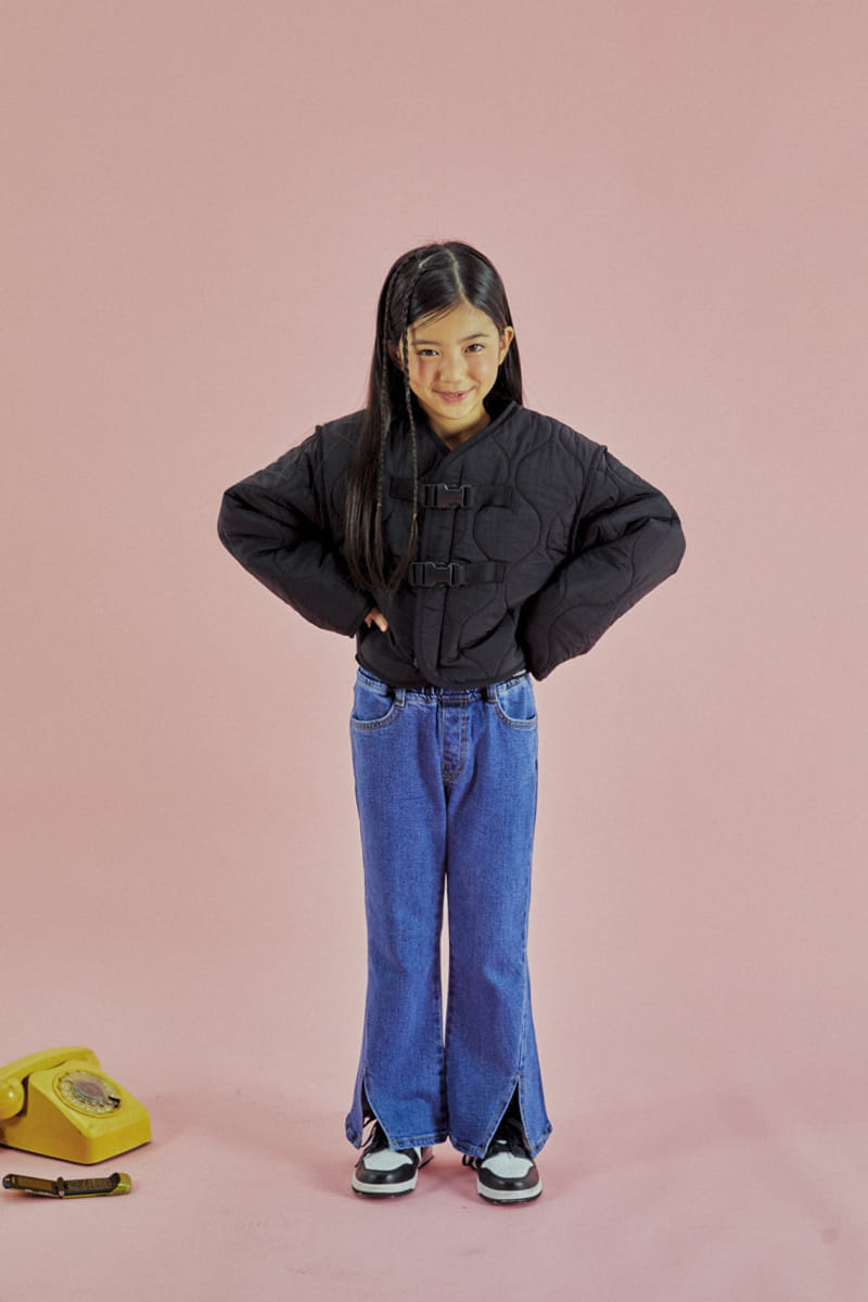 A-Market - Korean Children Fashion - #littlefashionista - Bootscut Slit Jeans - 8