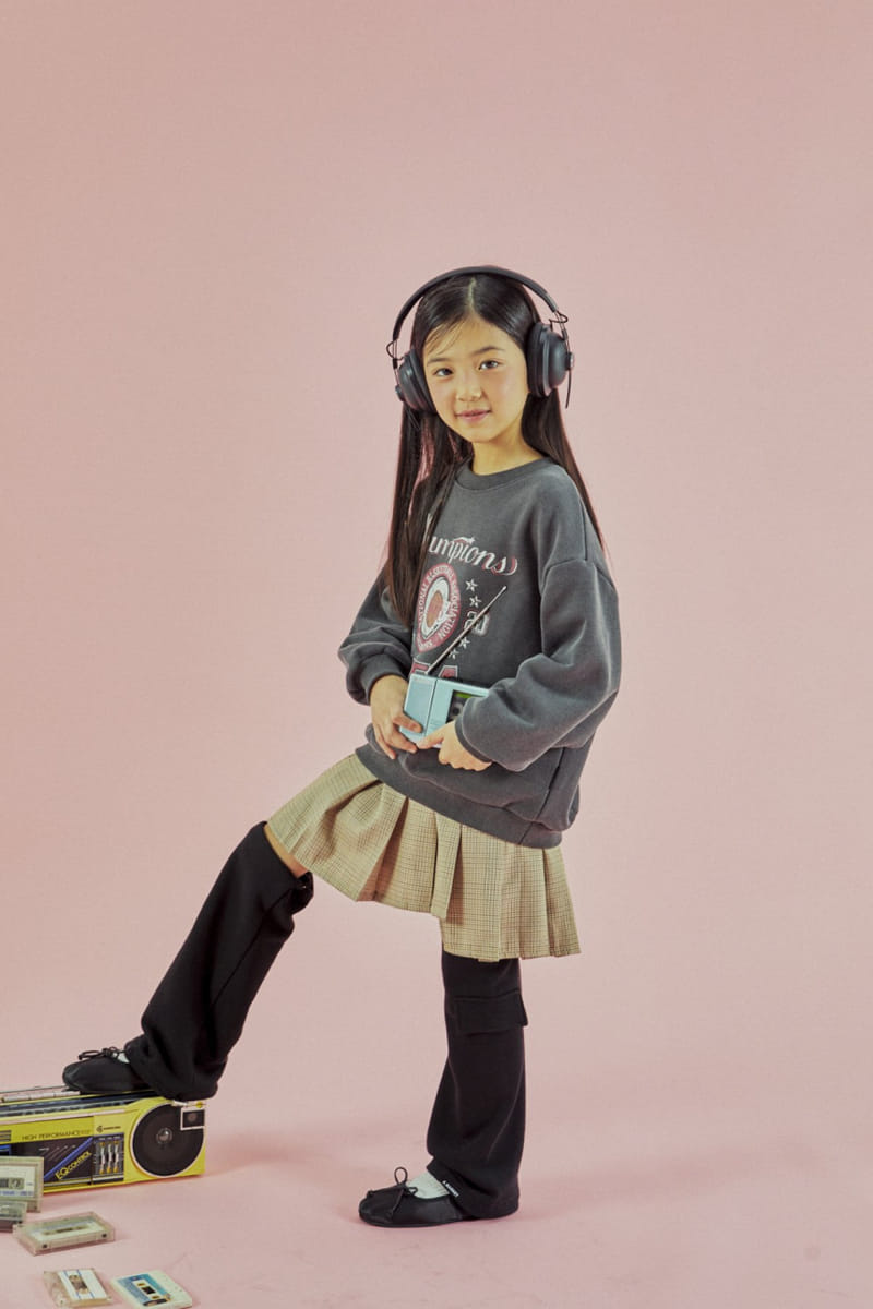 A-Market - Korean Children Fashion - #littlefashionista - Check Unbal Skirt