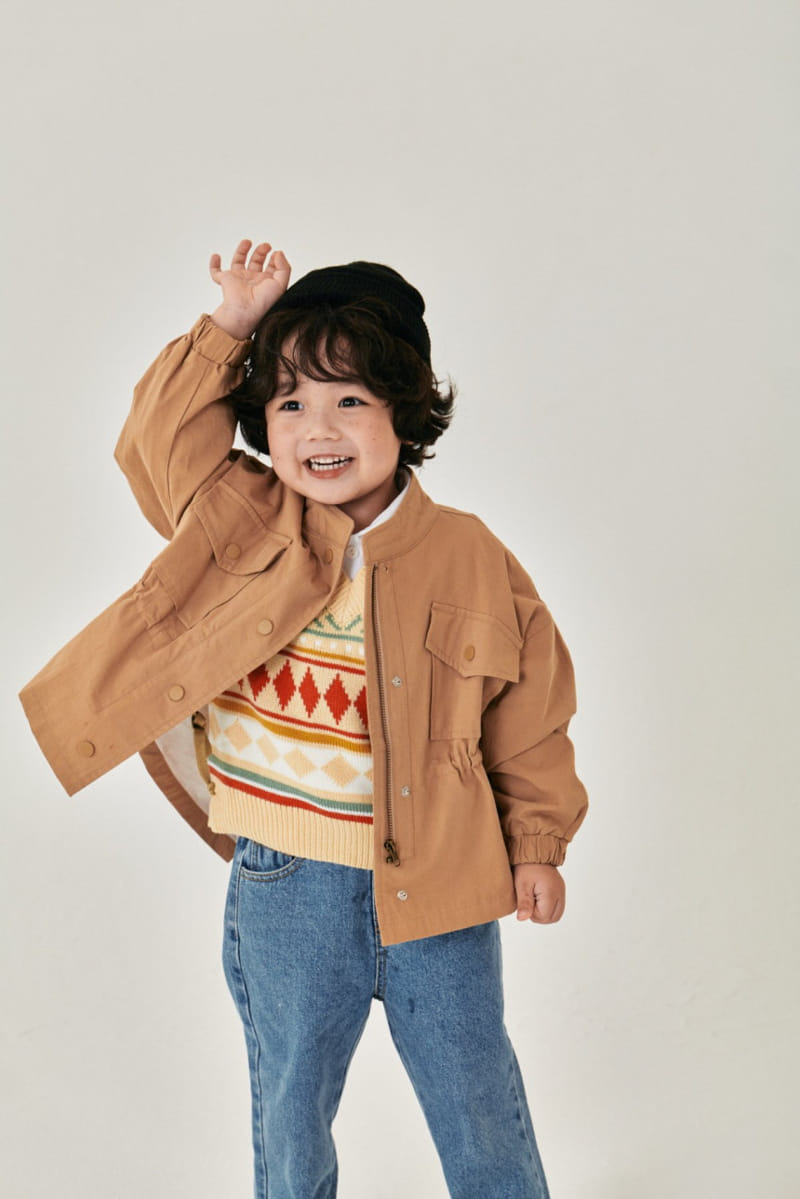 A-Market - Korean Children Fashion - #magicofchildhood - Multi Pattern Jacquarad Vest - 5