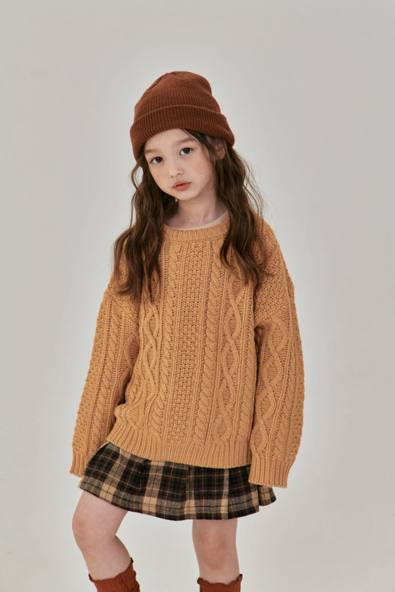 A-Market - Korean Children Fashion - #minifashionista - Twist Round Knit Tee - 7