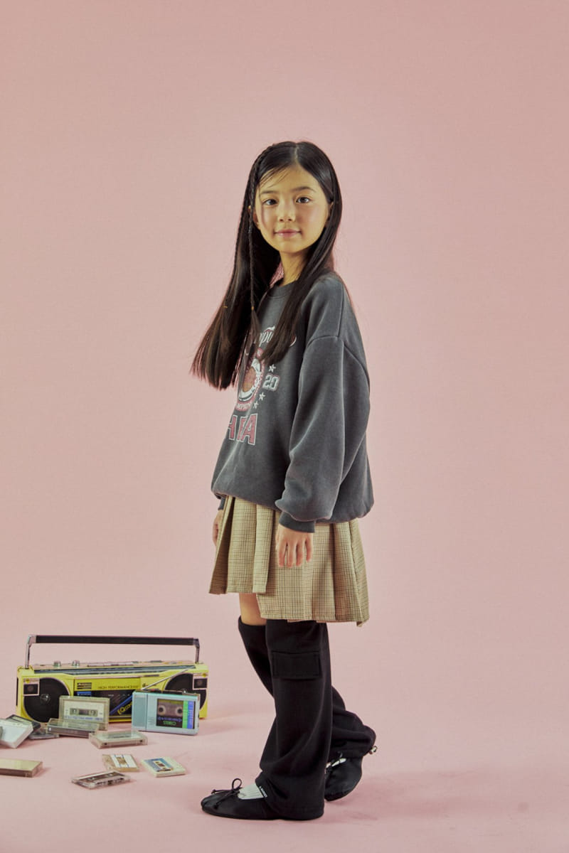 A-Market - Korean Children Fashion - #minifashionista - Check Unbal Skirt - 4