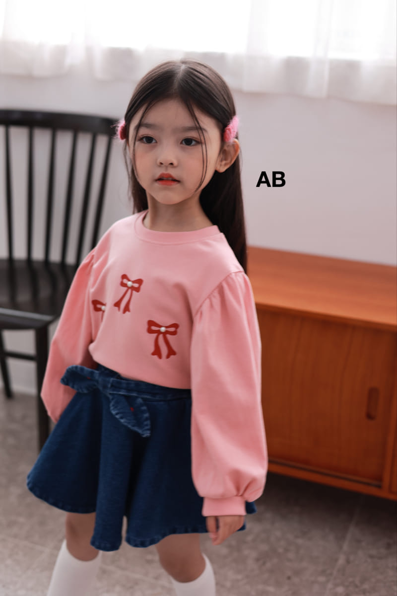 Ab - Korean Children Fashion - #Kfashion4kids - Fluffy Ribbon Tee