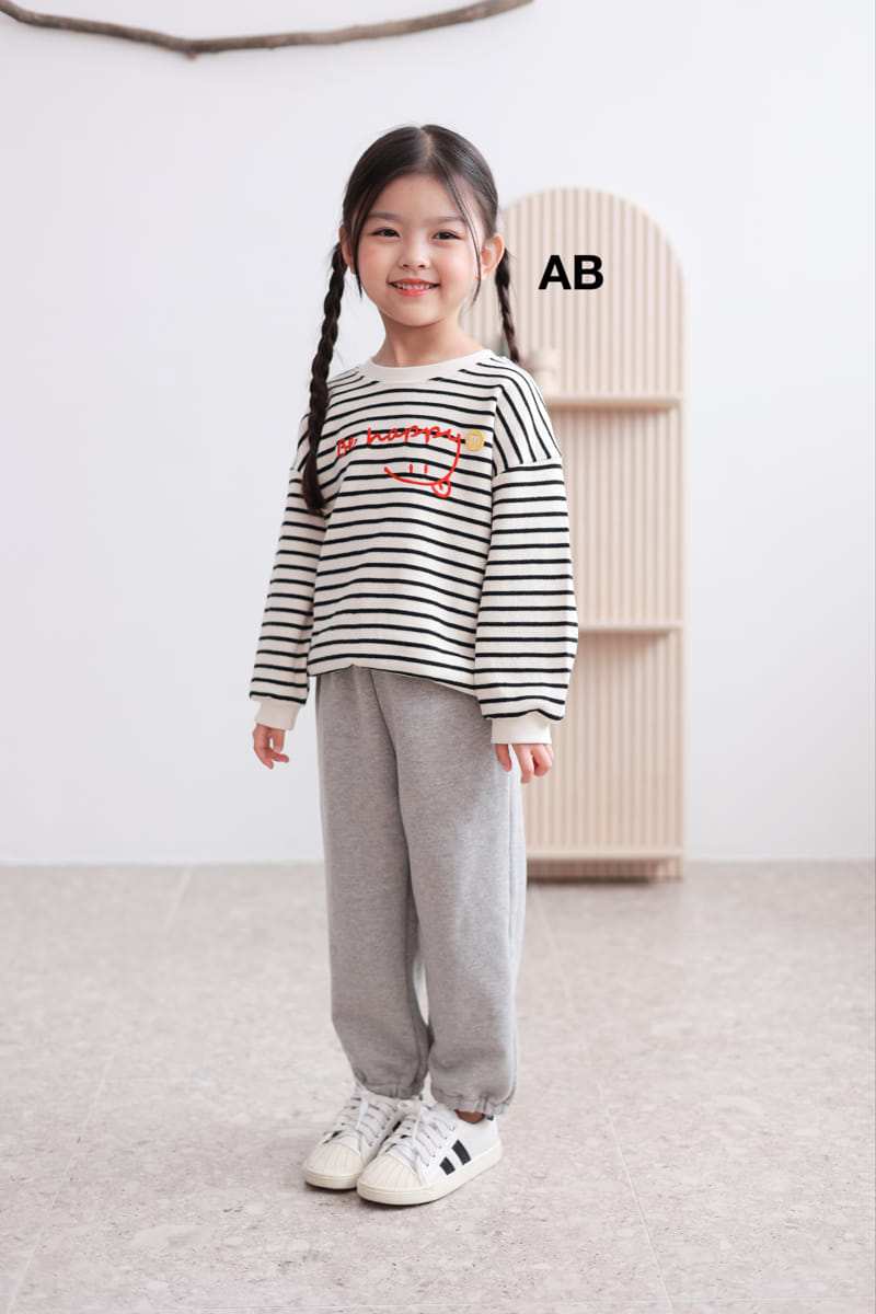 Ab - Korean Children Fashion - #Kfashion4kids - Be Happy Sweatshirt - 5