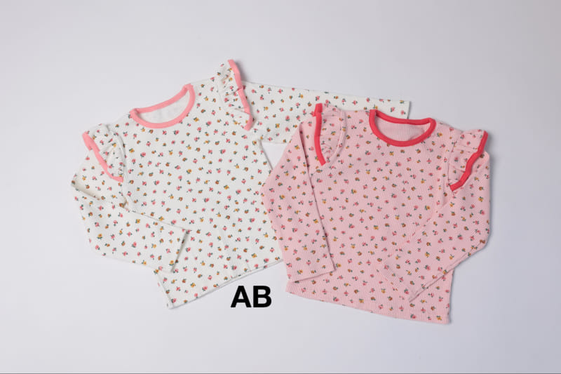 Ab - Korean Children Fashion - #kidzfashiontrend - Bouquet Rib Tee - 4