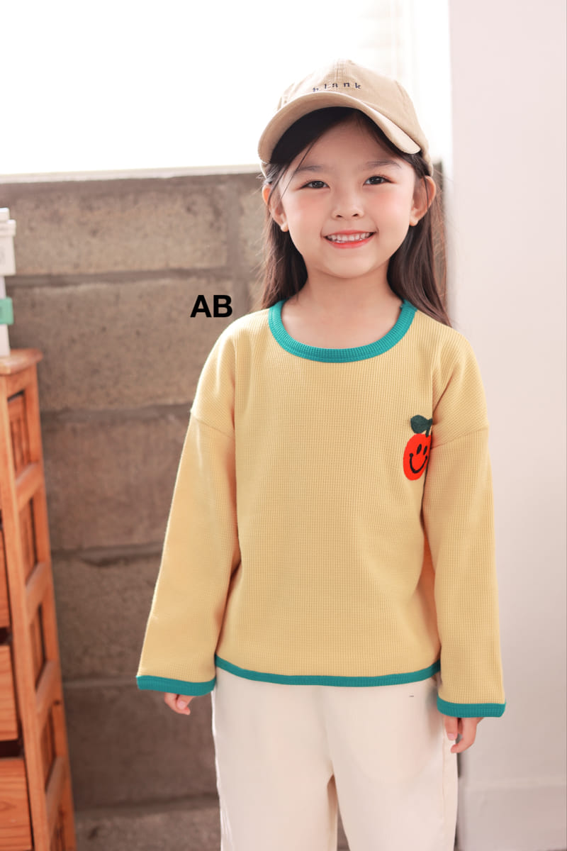 Ab - Korean Children Fashion - #kidzfashiontrend - Apple Piping Tee - 4