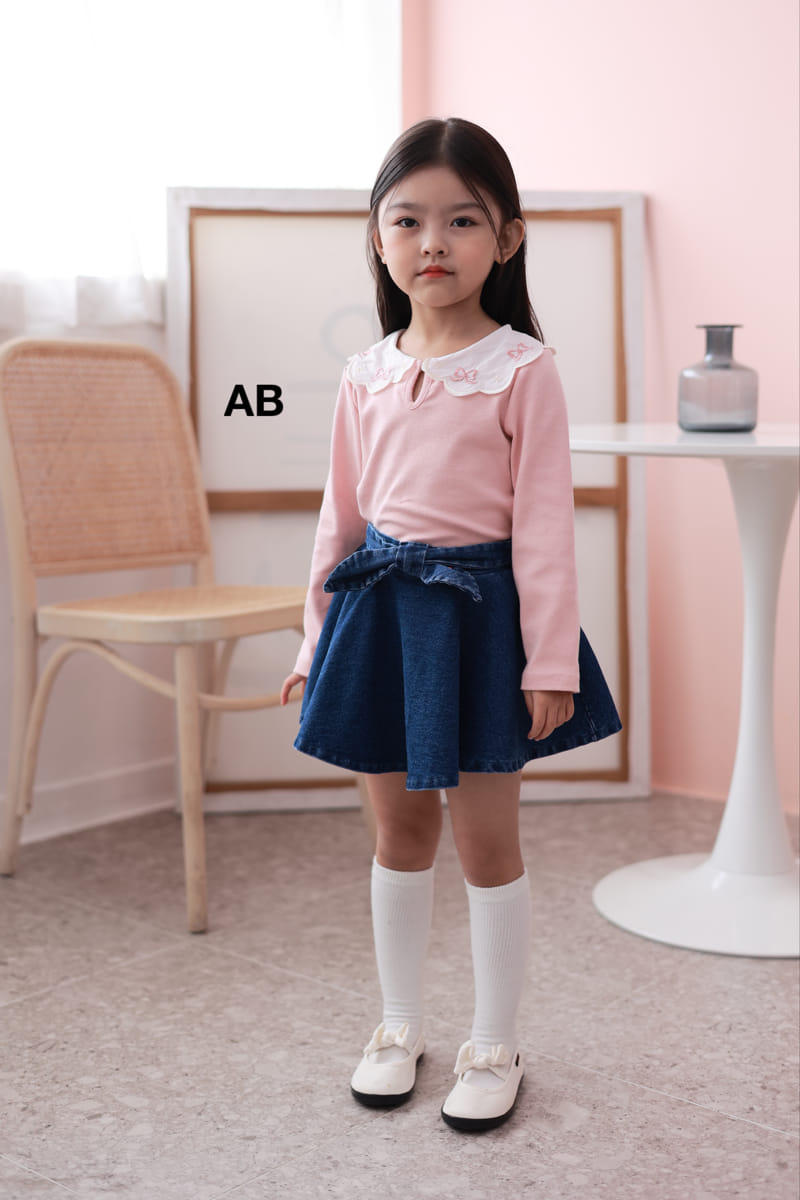 Ab - Korean Children Fashion - #childofig - Ribbon Collar Tee - 7