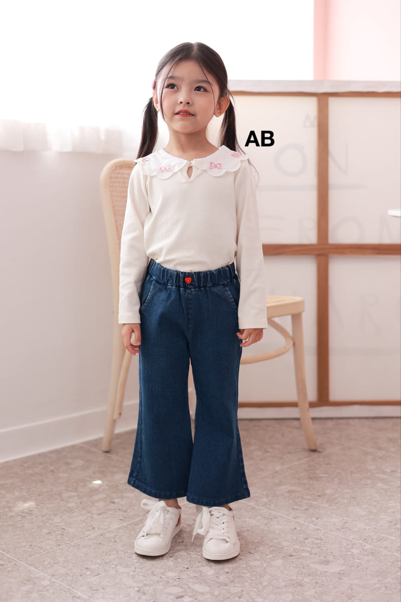 Ab - Korean Children Fashion - #childofig - Ribbon Collar Tee - 8