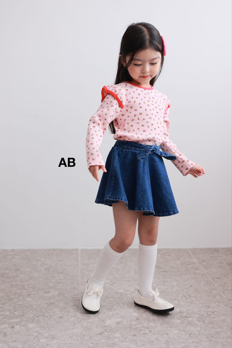 Ab - Korean Children Fashion - #designkidswear - Bouquet Rib Tee - 12