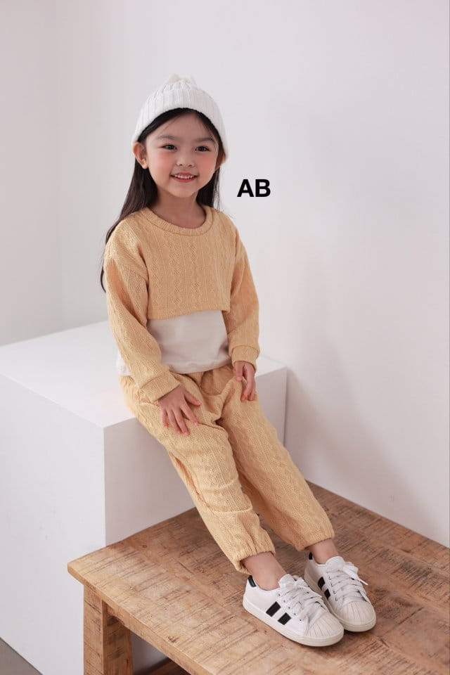 Ab - Korean Children Fashion - #discoveringself - Twist Top Bottom Set - 11