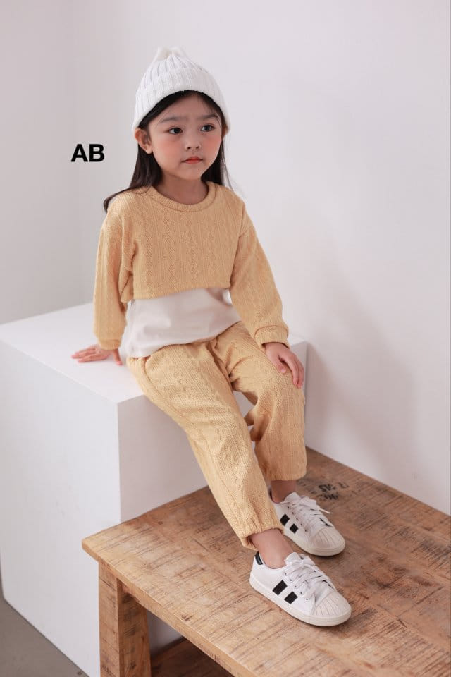 Ab - Korean Children Fashion - #fashionkids - Twist Top Bottom Set - 12