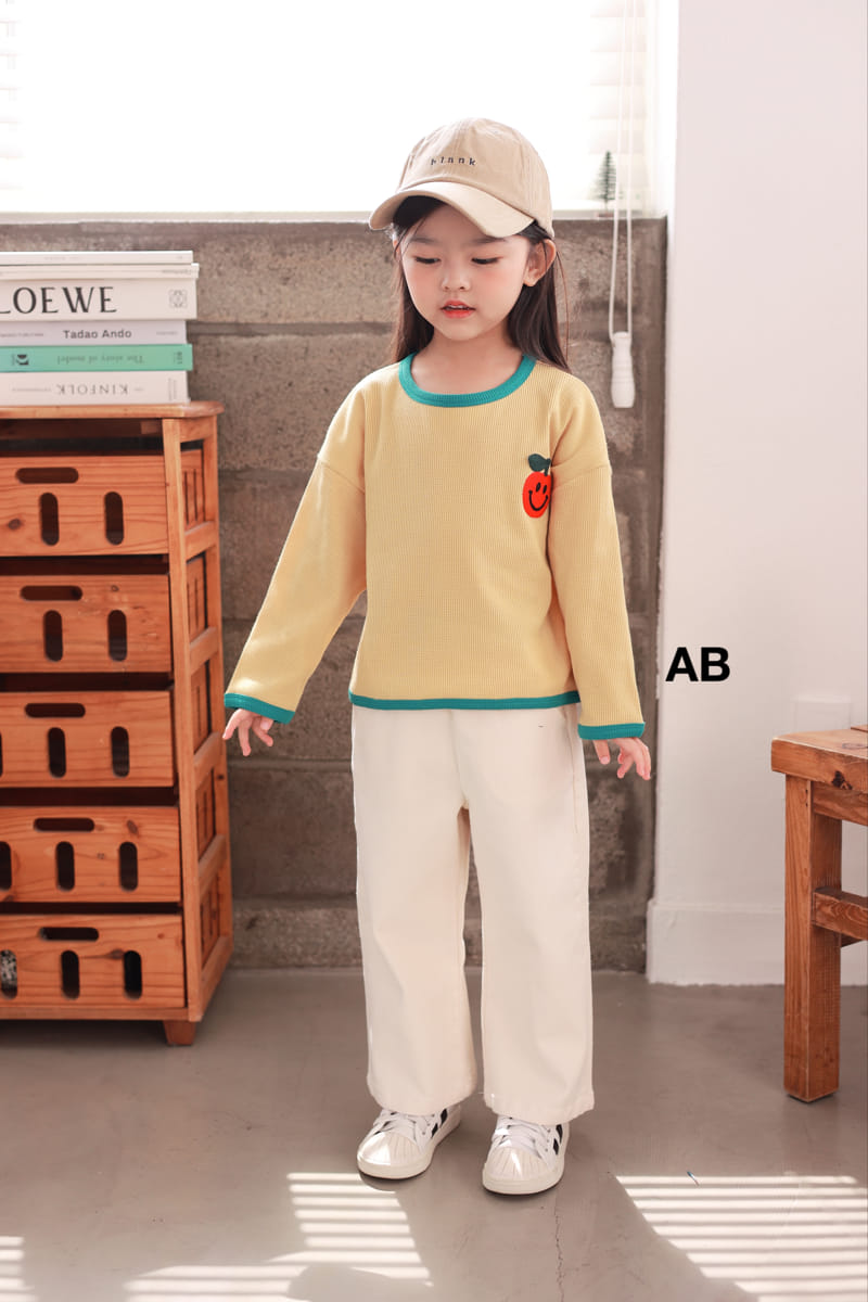 Ab - Korean Children Fashion - #kidzfashiontrend - Apple Piping Tee - 3