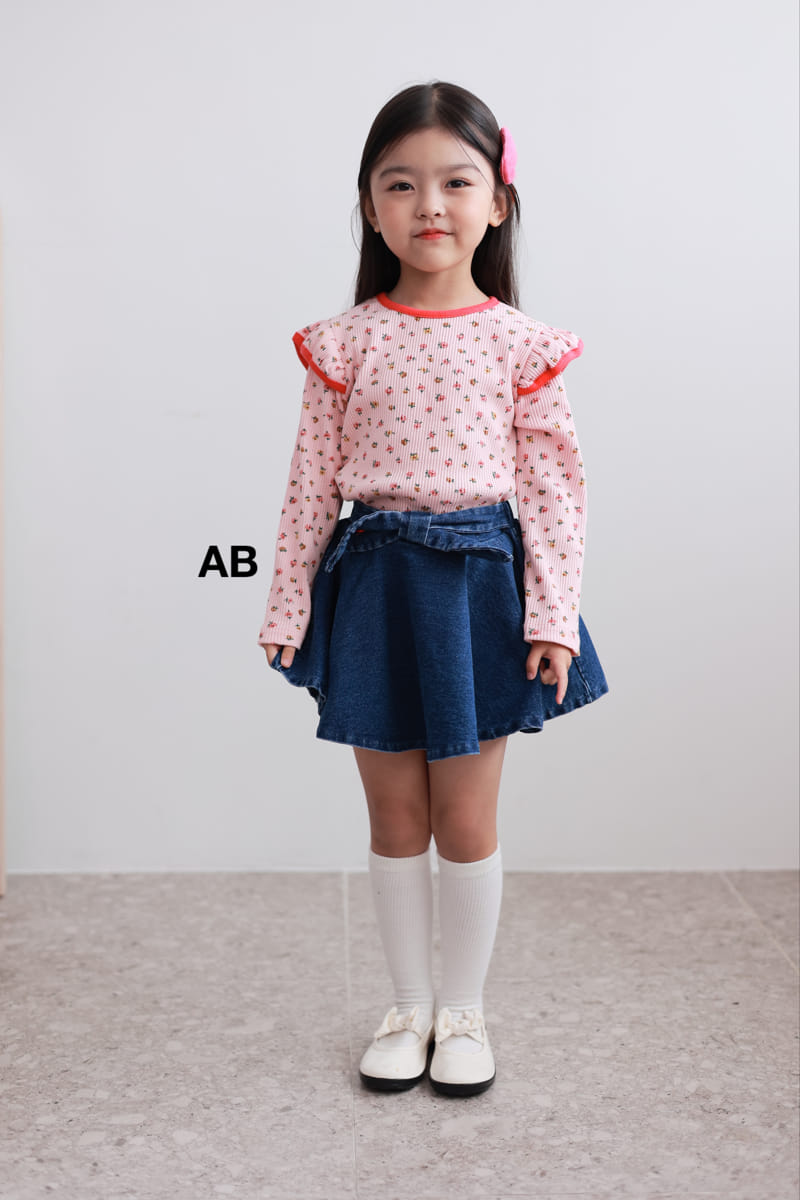 Ab - Korean Children Fashion - #littlefashionista - Bouquet Rib Tee - 5