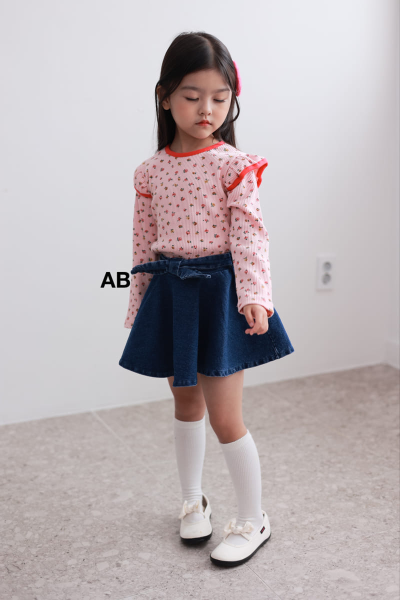 Ab - Korean Children Fashion - #prettylittlegirls - Bouquet Rib Tee - 8