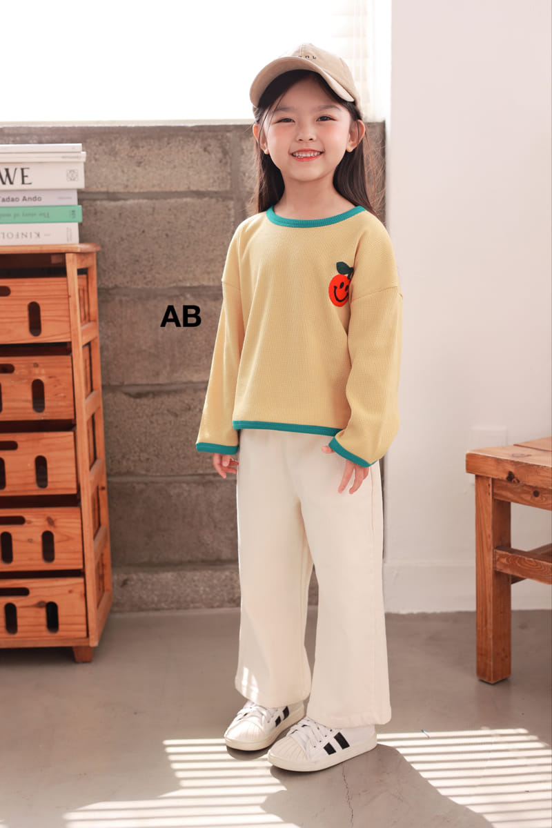 Ab - Korean Children Fashion - #todddlerfashion - Apple Piping Tee - 9