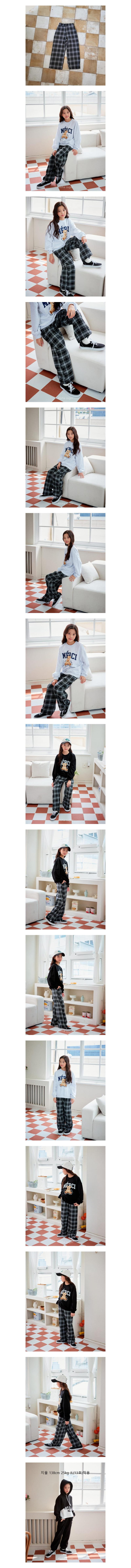 Aloha Suger - Korean Junior Fashion - #fashionkids - Check Pants