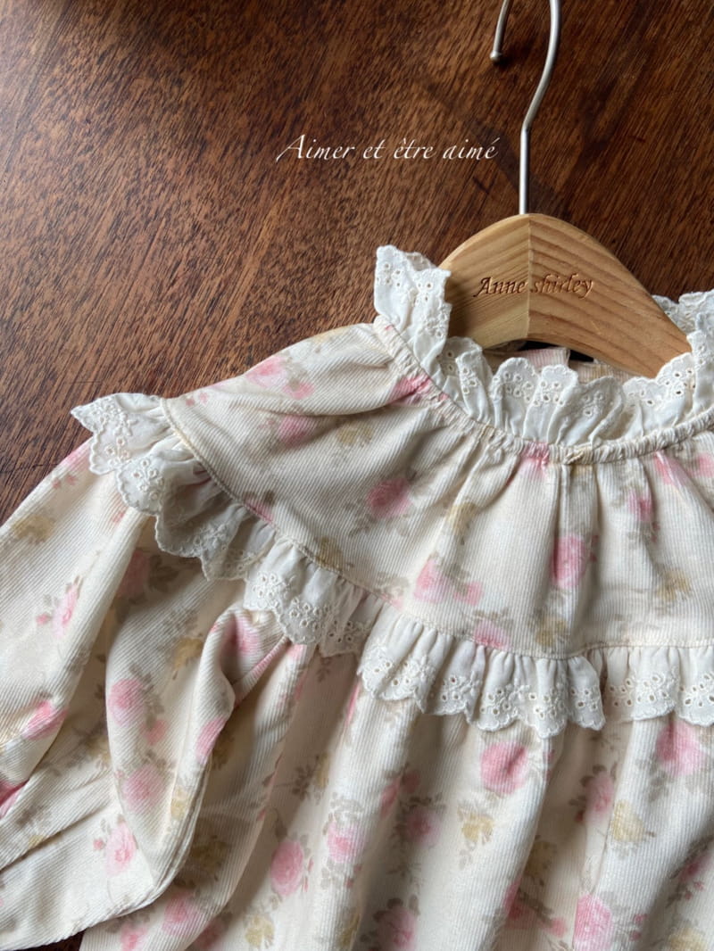 Anne Shirley - Korean Baby Fashion - #babyoutfit - Flower Shirring Bodysuit - 2