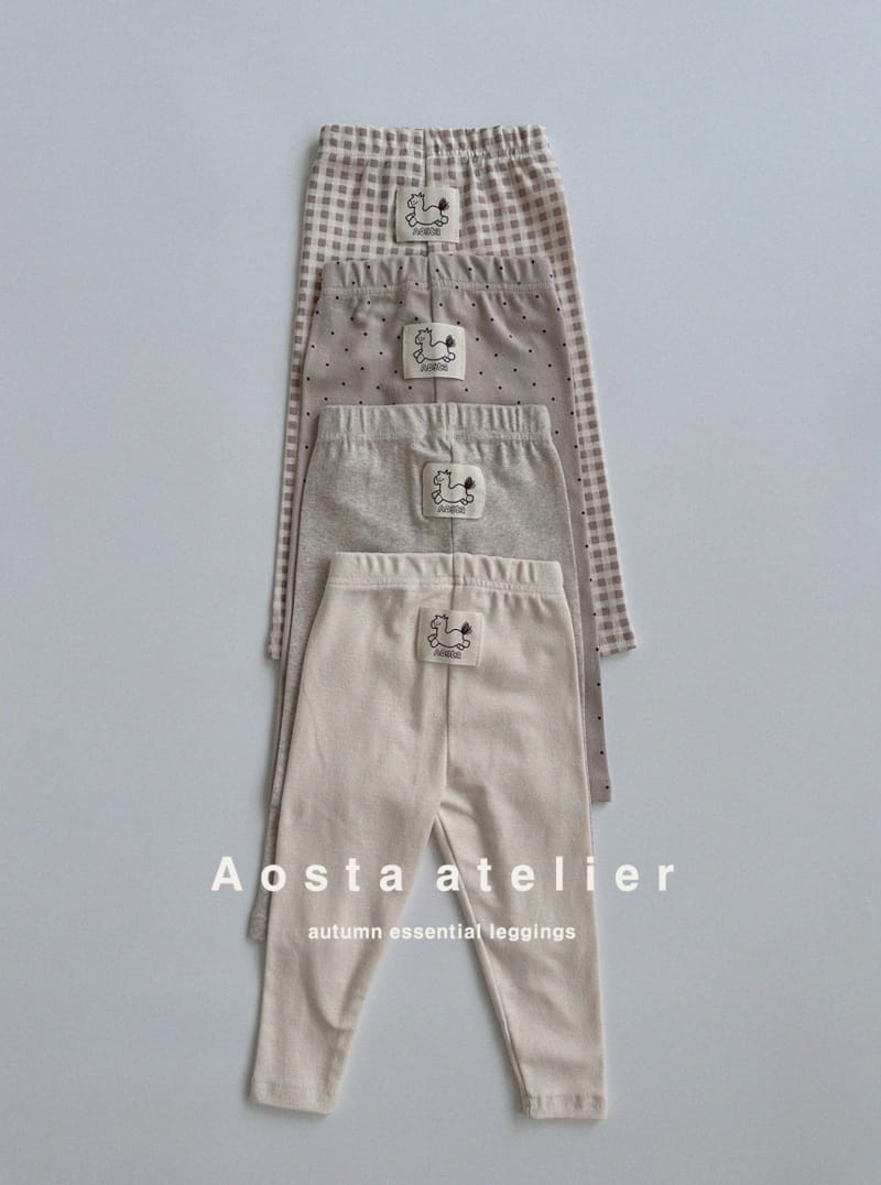 Aosta - Korean Children Fashion - #childofig - Label Leggings - 3