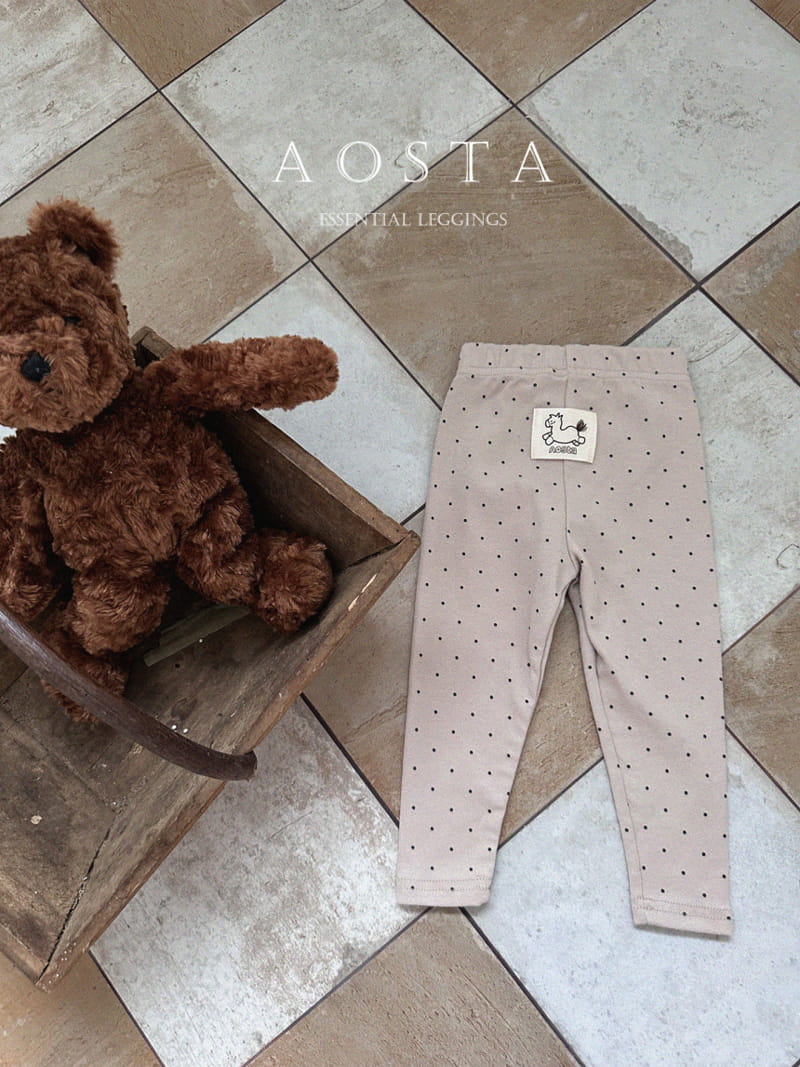 Aosta - Korean Children Fashion - #fashionkids - Label Leggings - 7